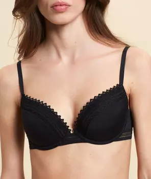 Бюстгальтер n°5 с тонкими вставками - CAFEINE - Чёрный - 70E