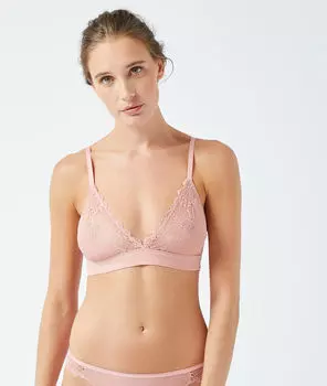 Бюстгальтер n°8 - треугольник без косточек - DANSEUSE - Пудровый розовый - 75B
