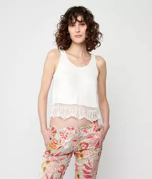 Débardeur bas dentelle - KARMA - ECRU - XL