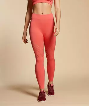 Длинные бесшовные леггинсы - ARIANE - Коралловый - S