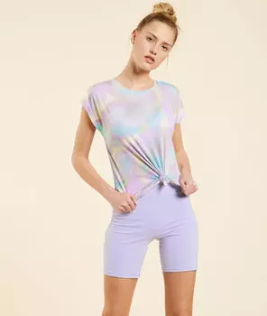 Футболка варенка с эффектом тай-дай - HEAVEN - Лиловый - S