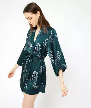 Халатик-кимоно с принтом - KIDA - Зелёный - M