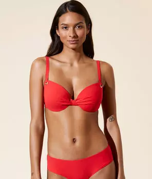 Haut de maillot de bain classique, coques fines - LOLA - ROUGE - 70E