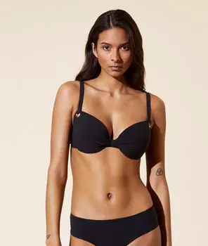 Классический верх от купальника, тонкие вставки - LOLA - Чёрный - 70E