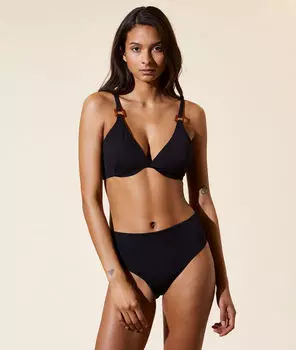 Haut de maillot de bain corbeille, sans coques - SOLAIRE - NOIR - 85E
