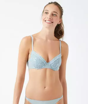 Классический бюстгальтер с ультратонкими вставками - NIGHTS - Небесно-голубой - 70B
