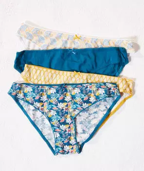 Комлект трусиков с принтом - INES - Разноцветный - XL