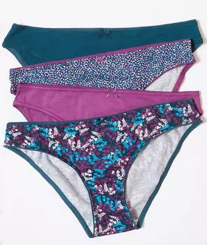 Комплект хлопковых трусиков слипов - MIRAGE - Разноцветный - S