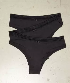 Комплект из 3 хипстеров - JACK LACE - ЧЕРНЫЙ - S