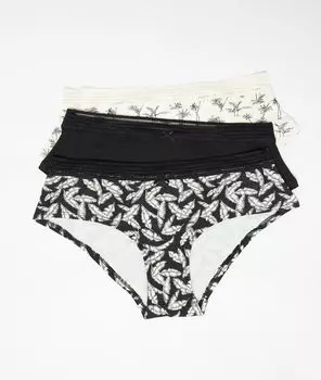 Комплект из 3 шортиков из хлопка - LAURENCE - Чёрный - M