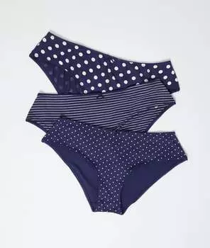 Комплект из 3 шортиков из хлопка - LEONIE - Тёмно-синий - S