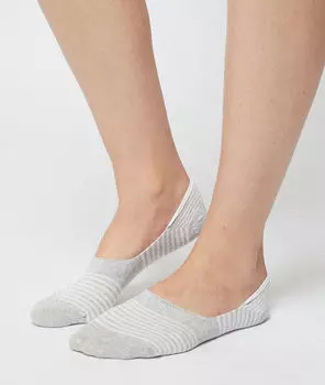 Комплект носочков-последников - INVISIBLE FASHION - Бело-серый - S/M