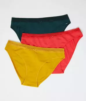 Комплект трусиков из хлопка - LOULOU - Охра - XS