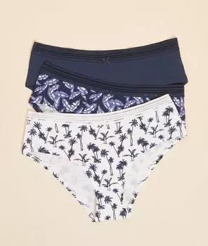 Комплект трусиков с тропическим принтом - MELINE - Разноцветный - XL
