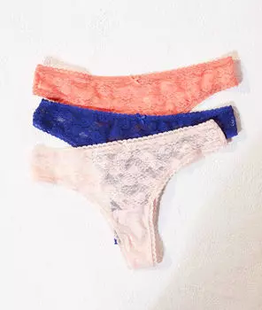 Комплект трусиков танга с принтом - DANTA - Разноцветный - L