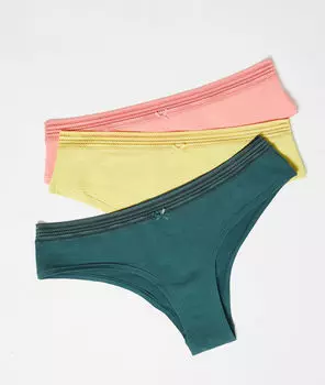 Комплект из 3 трусиков-хипстеров - KATRINE - Анис - XS