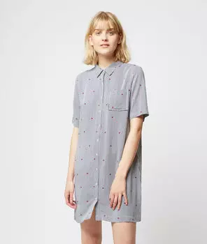 Ночная рубашка в полоску - VELEA - Тёмно-синий - L