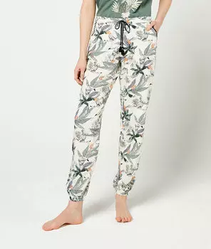 Pantalon imprimé feuillage à nouer - JARRY - ECRU - XL