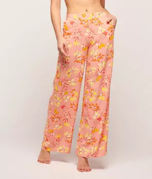 Pantalon imprimé fleuri - CASSY - ROSE - XL
