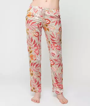 Pantalon satiné imprimé - BOURGEON - ROUGE - L
