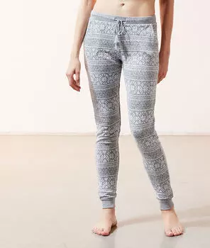 Пижамные брюки с нордическим принтом - SAUL - Серый - S