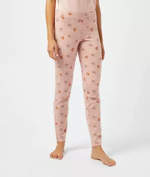 Пижамные брюки с принтом белок и кренделей - NIGELE - Пудровый розовый - S