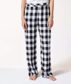 Пижамные брюки в клетку виши - SANNA - Чёрно-белый - S
