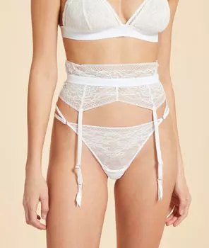 Подвязка с тонким кружевом - DOLCEVITA - Экрю - L