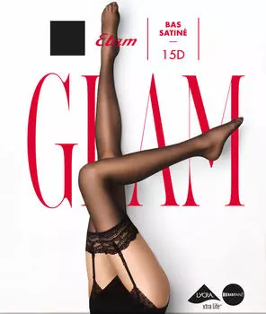 Полуматовые чулки 15d - BAS SATINE - Черный - S