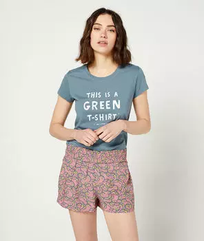 Short imprimé feuillage - KITCHI - ROSE - L