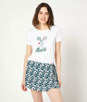 Short portefeuille imprimé fleuri - PEACH - VERT - L