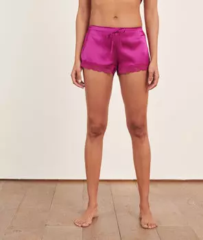 Шорты из натурального шёлка - MILKY - Сиреневый - M