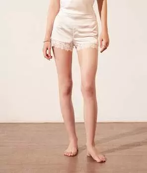 Шорты с кружевной отделкой - ROMARIN - Экрю - XL