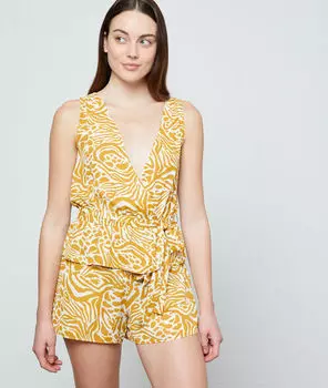 Шорты с принтом - ILSAN - Экрю - S