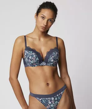 Бюстгальтер n°5 - с тонкими вставками - PENSEE - Тёмно-бирюзовый - 85E