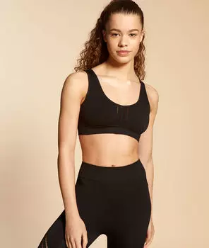 Спортивный бесшовный бюстгальтер - средняя поддержка - ARIANE - Чёрный - L