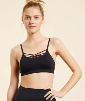 Спортивный бюстгальтер брасьер - средняя поддержка - EMA - Чёрный - M