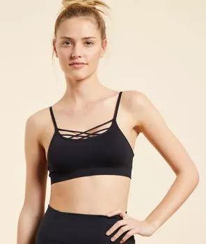 Спортивный бюстгальтер брасьер - средняя поддержка - EMA - Чёрный - S