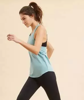 Спортивный топ с контрастной надписью - BUNNY - Мятный - M