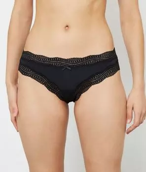 Танга, украшенные графическим кружевом края - JAZZ - ЧЁРНЫЙ - XL