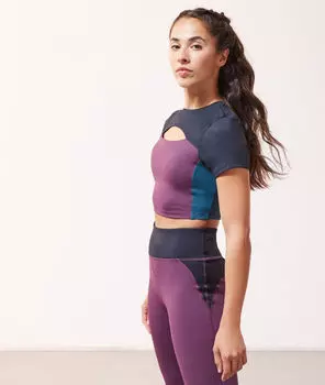 Топ с разноцветными вставками и вырезами - FARAH - Разноцветный - M