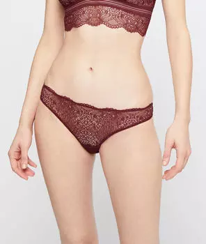 Трусики-бикини из кружева - ROAD - Сливовый - 48
