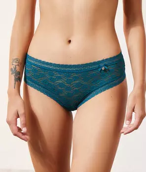 Трусики-хипстеры из цветочного кружева - ENVIEUSE - Лазурный - XS