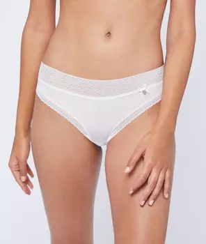 Трусики-хипстеры с кружевной окантовкой - EASY - БЕЛЫЙ - XL