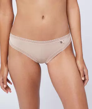 Трусики из двух материалов - EASY - ТЕЛЕСНЫЙ - XL