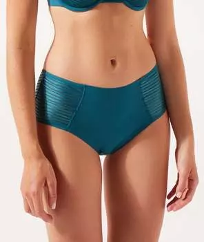 Трусики из микрофибры с высокой посадкой - PURE FIT ZEBRA - Лазурный - M