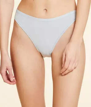 Трусики кюлот из эластичного хлопка с высокой посадкой - COTON 360 - Серый меланж - M
