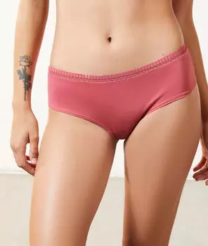 Трусики шортики из био-хлопка с тонкой окантовкой - HAPPILY - Грейпфрут - 42