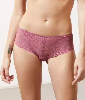 Трусики шортики из тонкого кружева - CHERIE CHERIE - Розовый - 40