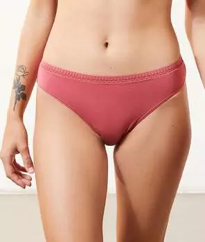 Трусики слипы из био-хлопка с тонкой окантовкой - HAPPILY - Грейпфрут - 38